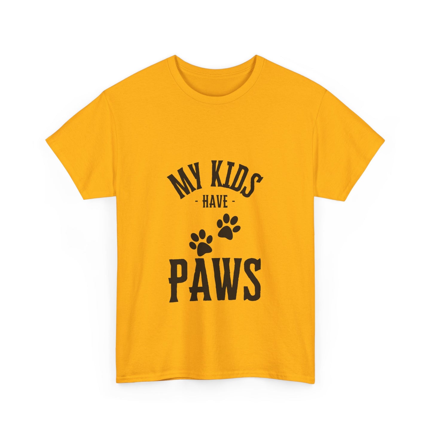 "My kids have paws" Unisex Cotton Tee