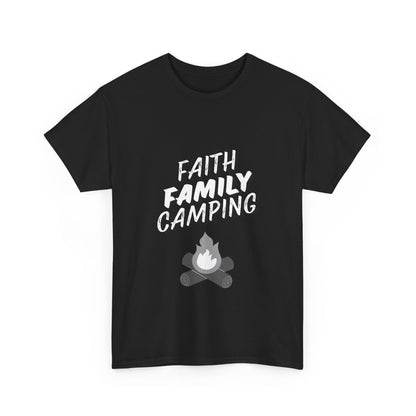 "Faith. Family. Camping" Unisex Cotton Tee