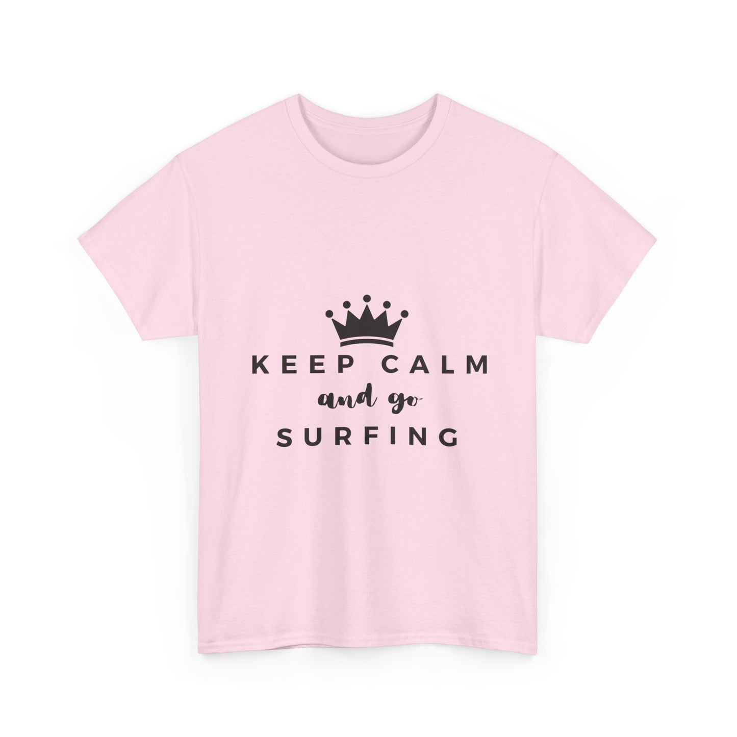 "Keep calm and go surfing" Unisex Cotton Tee