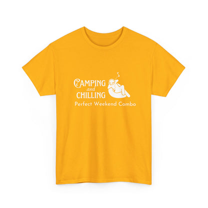 "Camping and Chilling: Perfect Weekend Combo" Unisex Cotton Tee