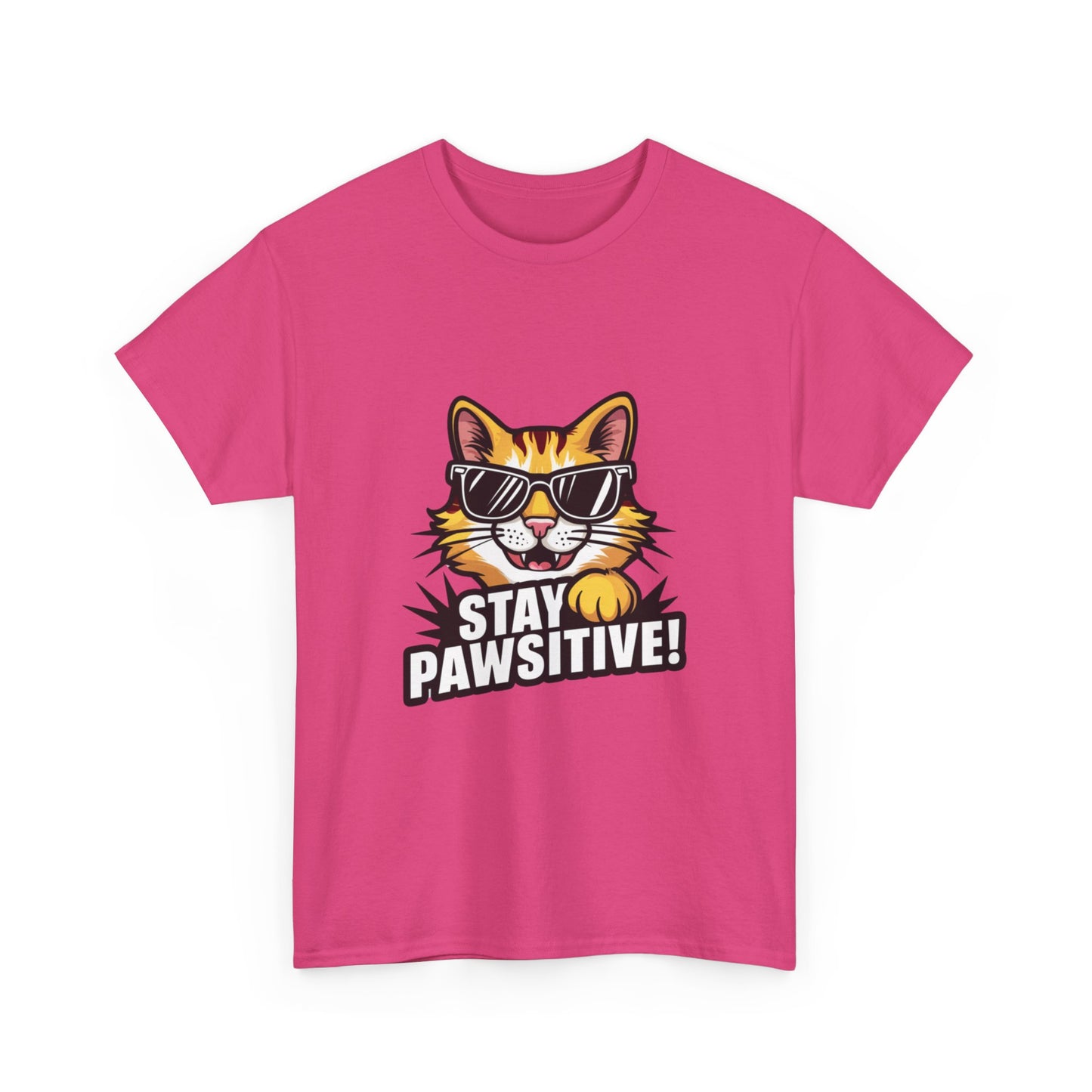 "Stay pawsitive" Unisex Cotton Tee