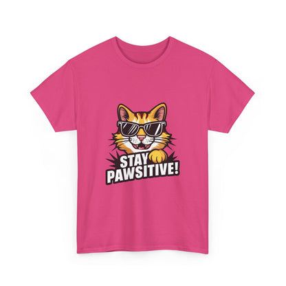 "Stay pawsitive" Unisex Cotton Tee