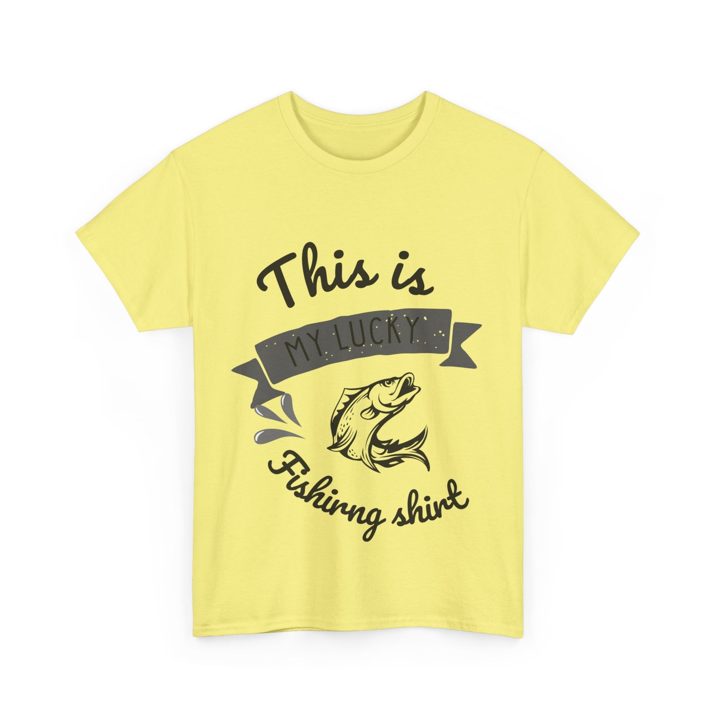 "This is my lucky fishing shirt" Unisex Cotton Tee