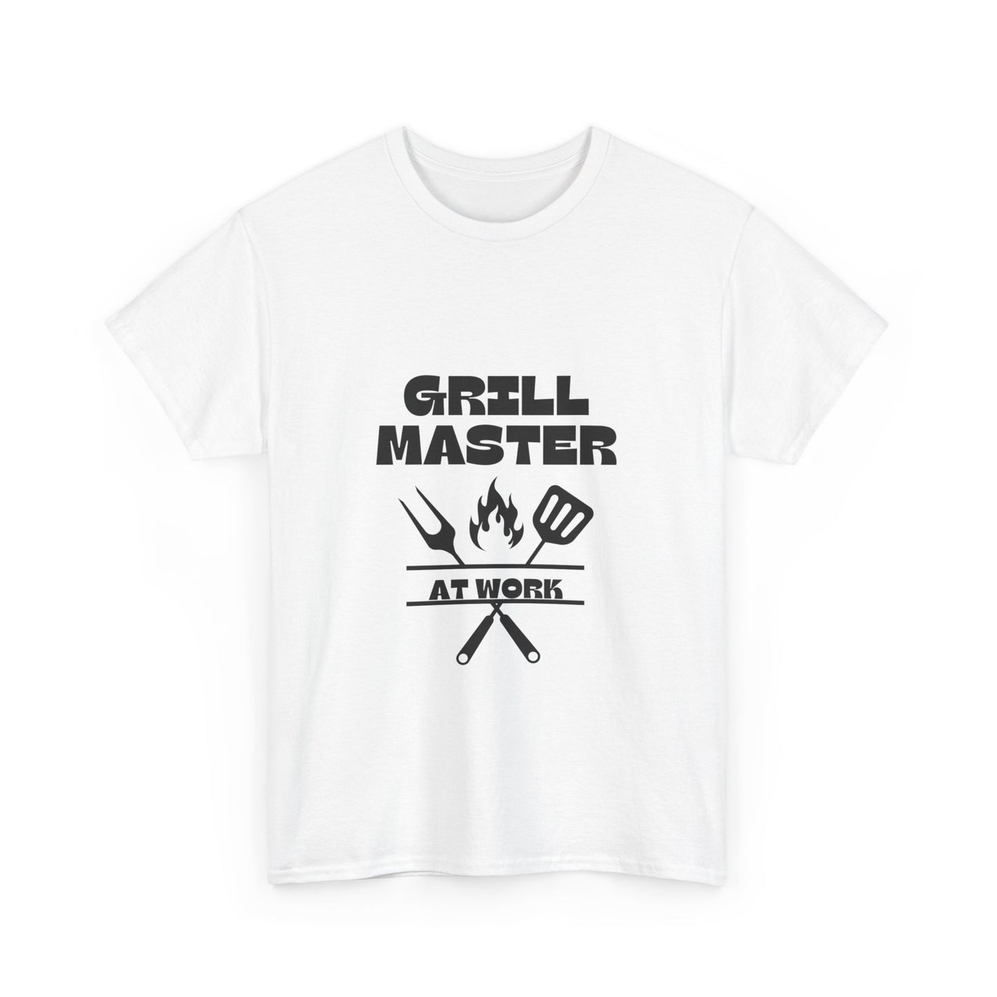 "Grill master at work." Unisex Cotton Tee