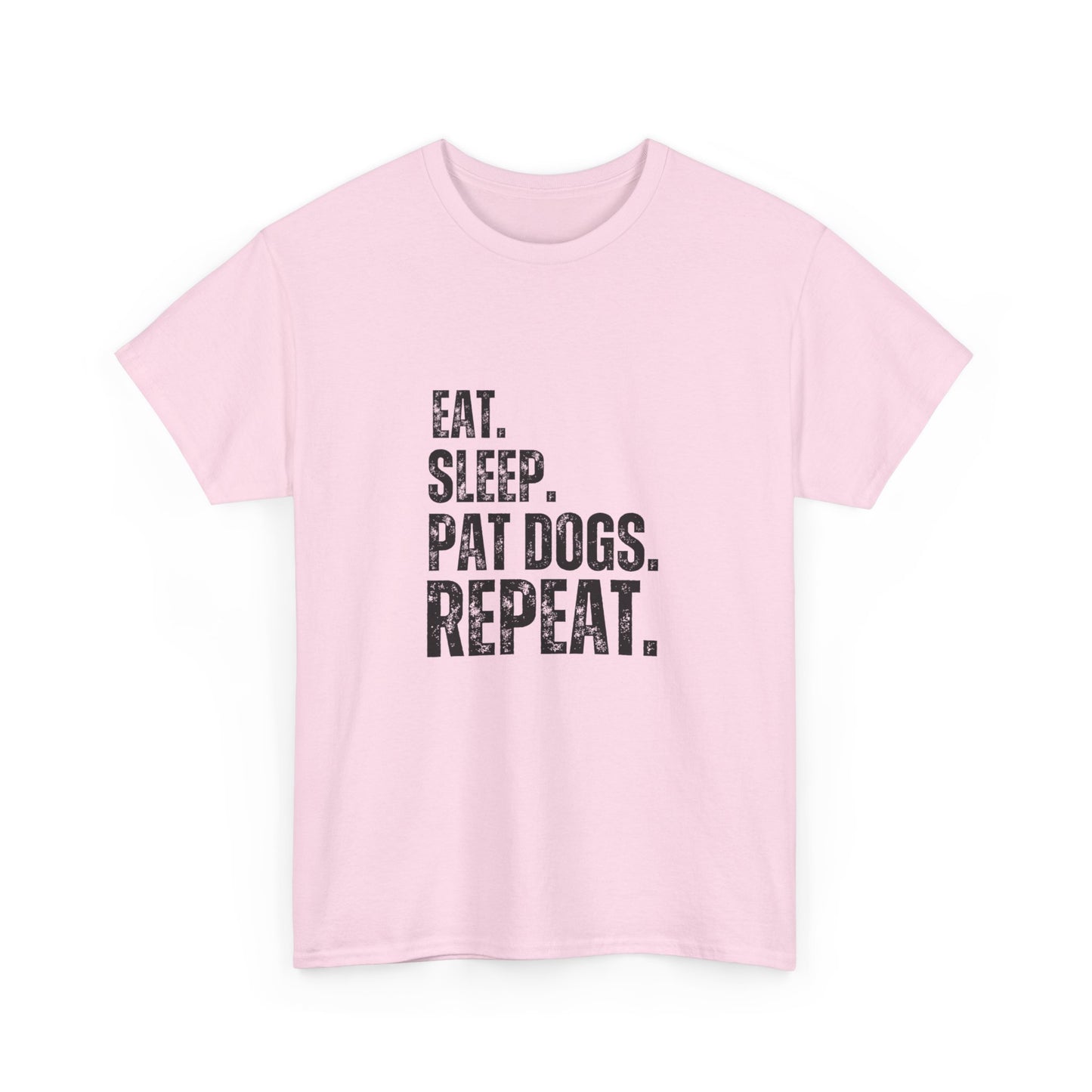 "Eat. Sleep. Pat dogs. Repeat" Unisex Cotton Tee