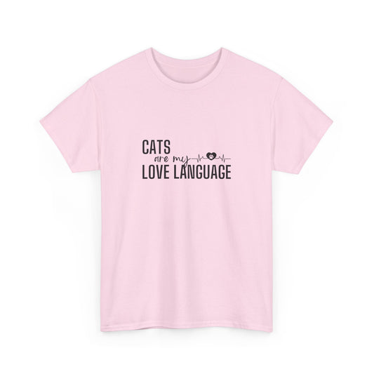 "Cats  are my love language" Unisex Cotton Tee