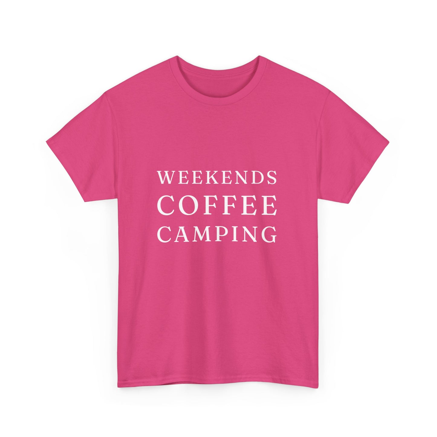 "Weekends coffee camping" Unisex Cotton Tee