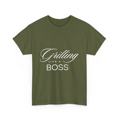 "Grilling like a boss." Unisex Cotton Tee