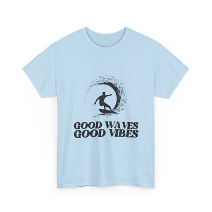 "Good waves good vibes" Unisex Cotton Tee