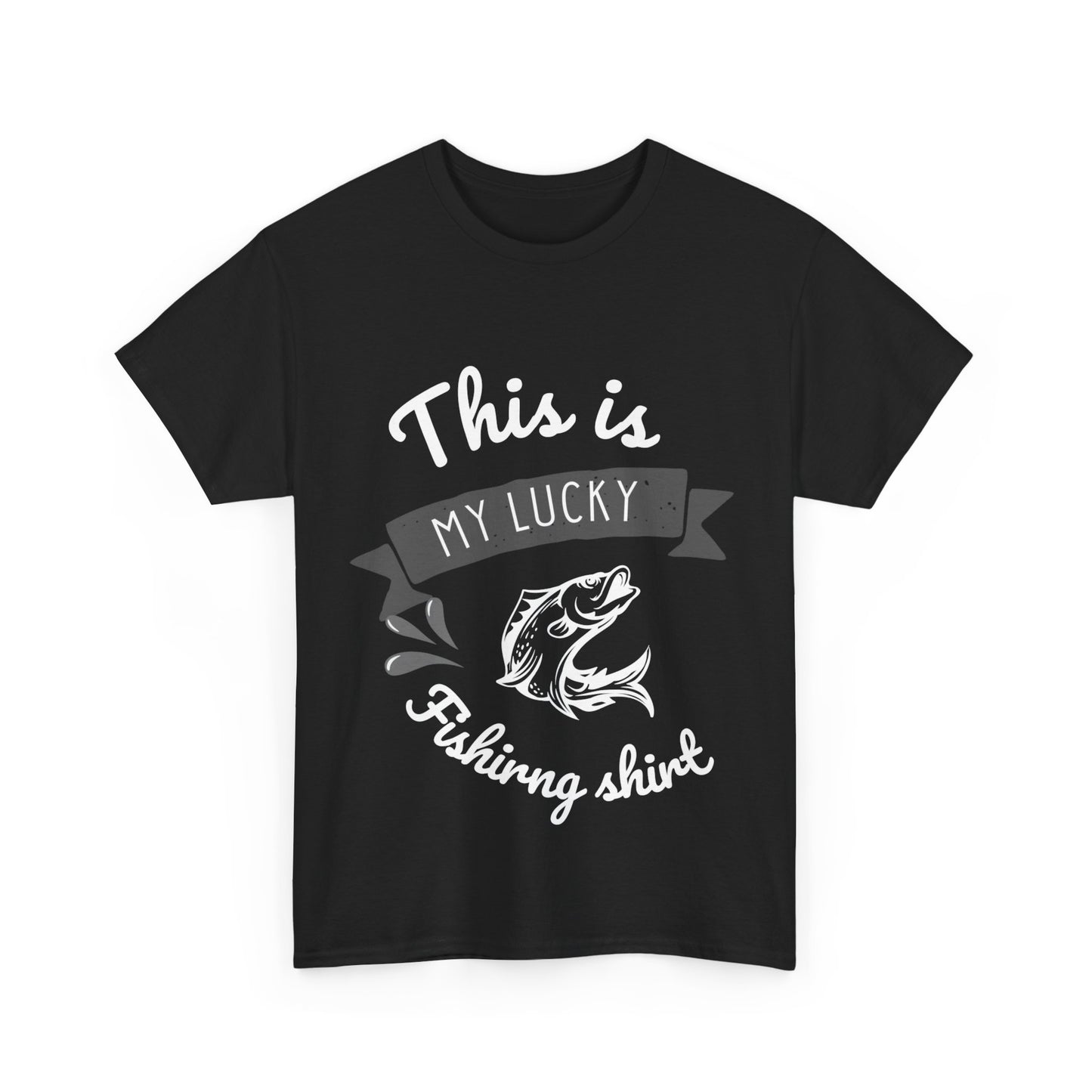 "This is my lucky fishing shirt" Unisex Cotton Tee