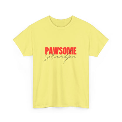 "Pawsome grandpa" Unisex Cotton Tee