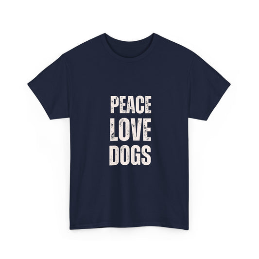 "Peace. Love. Dogs" Unisex Cotton Tee