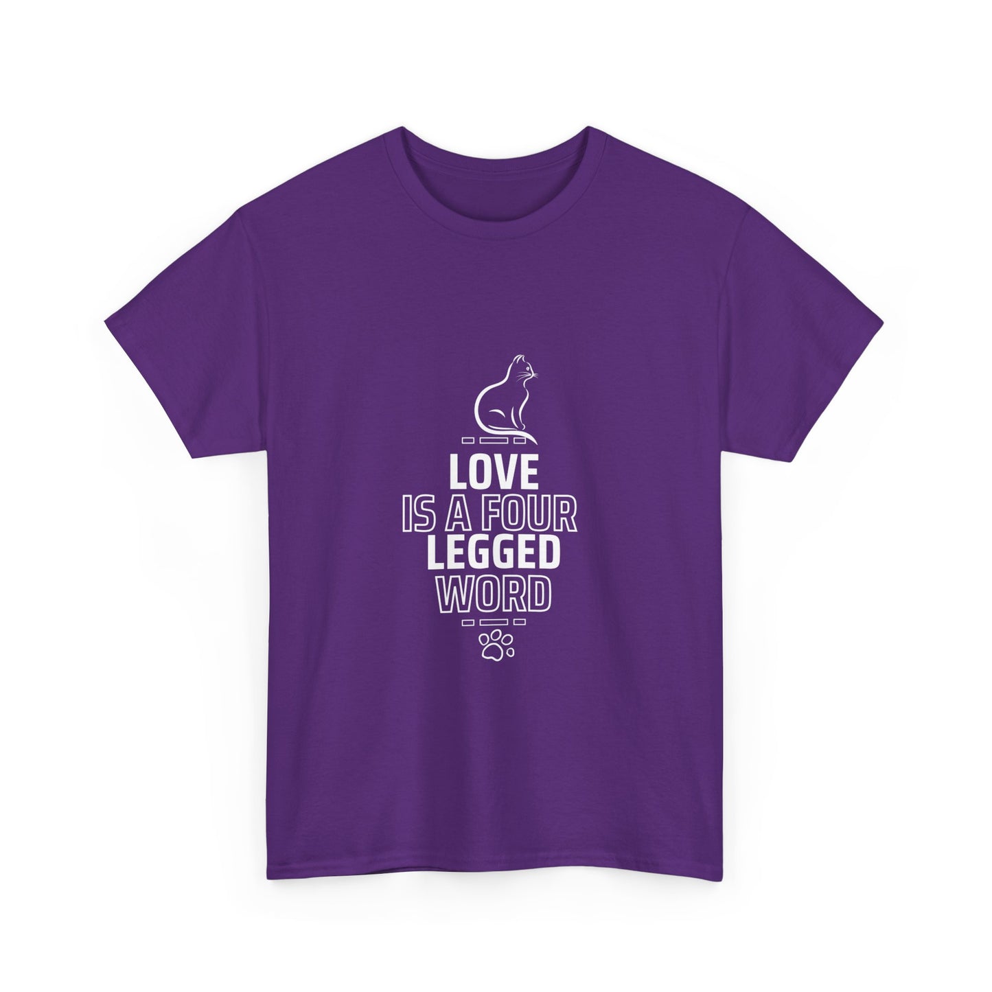 "Love is a four-legged word" Unisex Cotton Tee