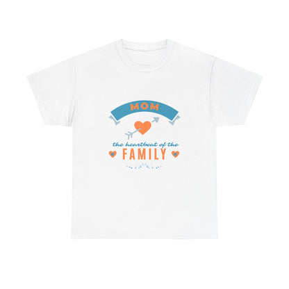 "Mom: The Heartbeat of the Family" Unisex Tee