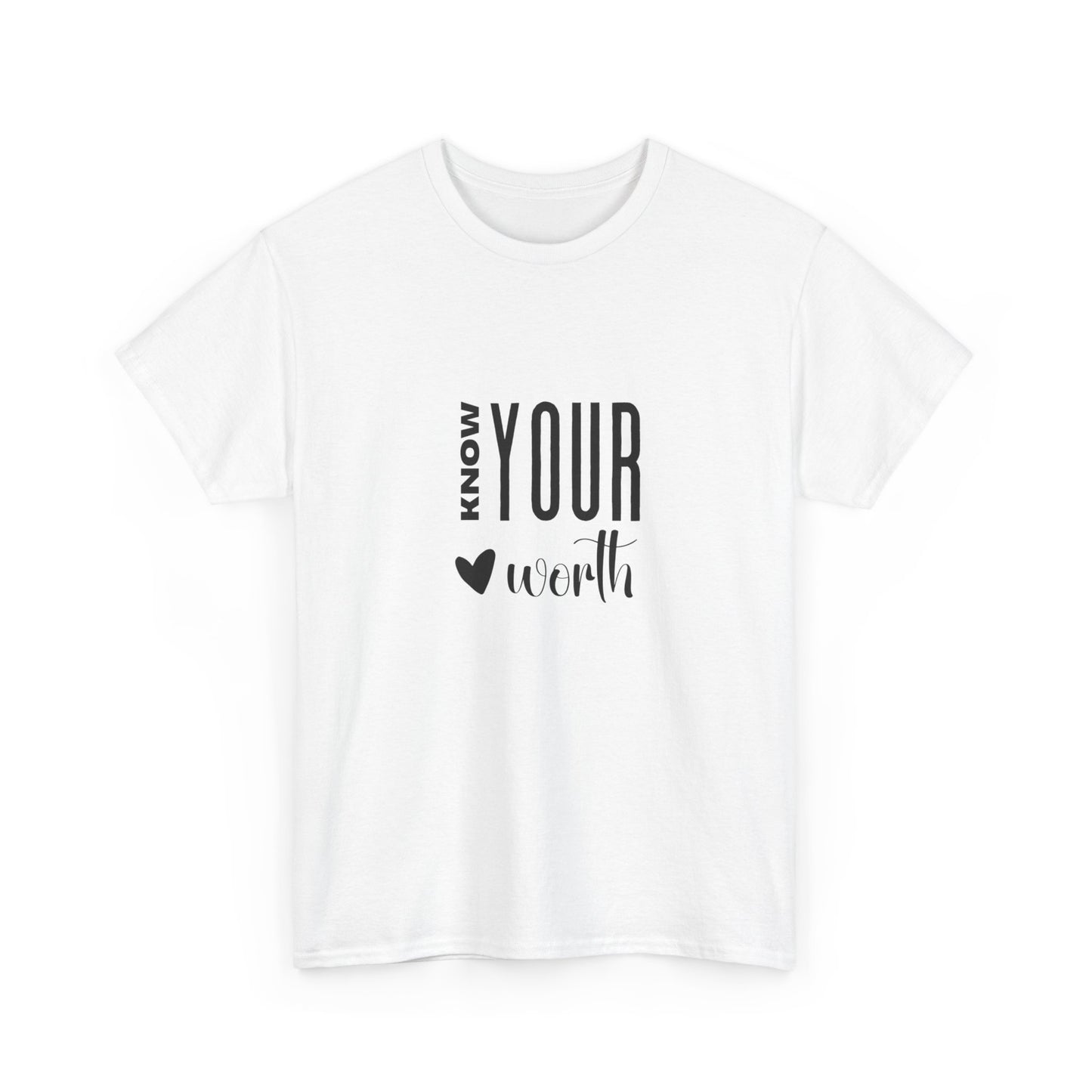 "Know your worth" Unisex Cotton Tee