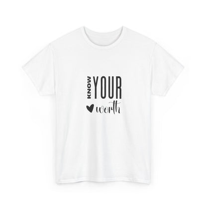 "Know your worth" Unisex Cotton Tee