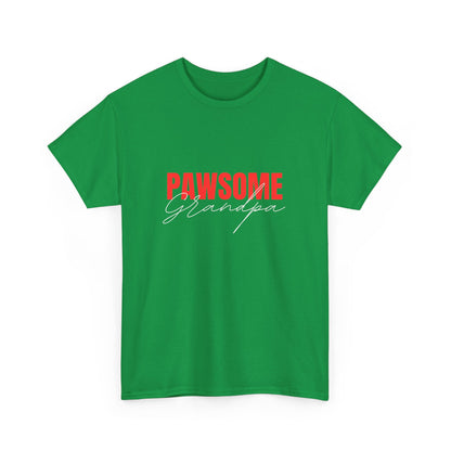 "Pawsome grandpa" Unisex Cotton Tee