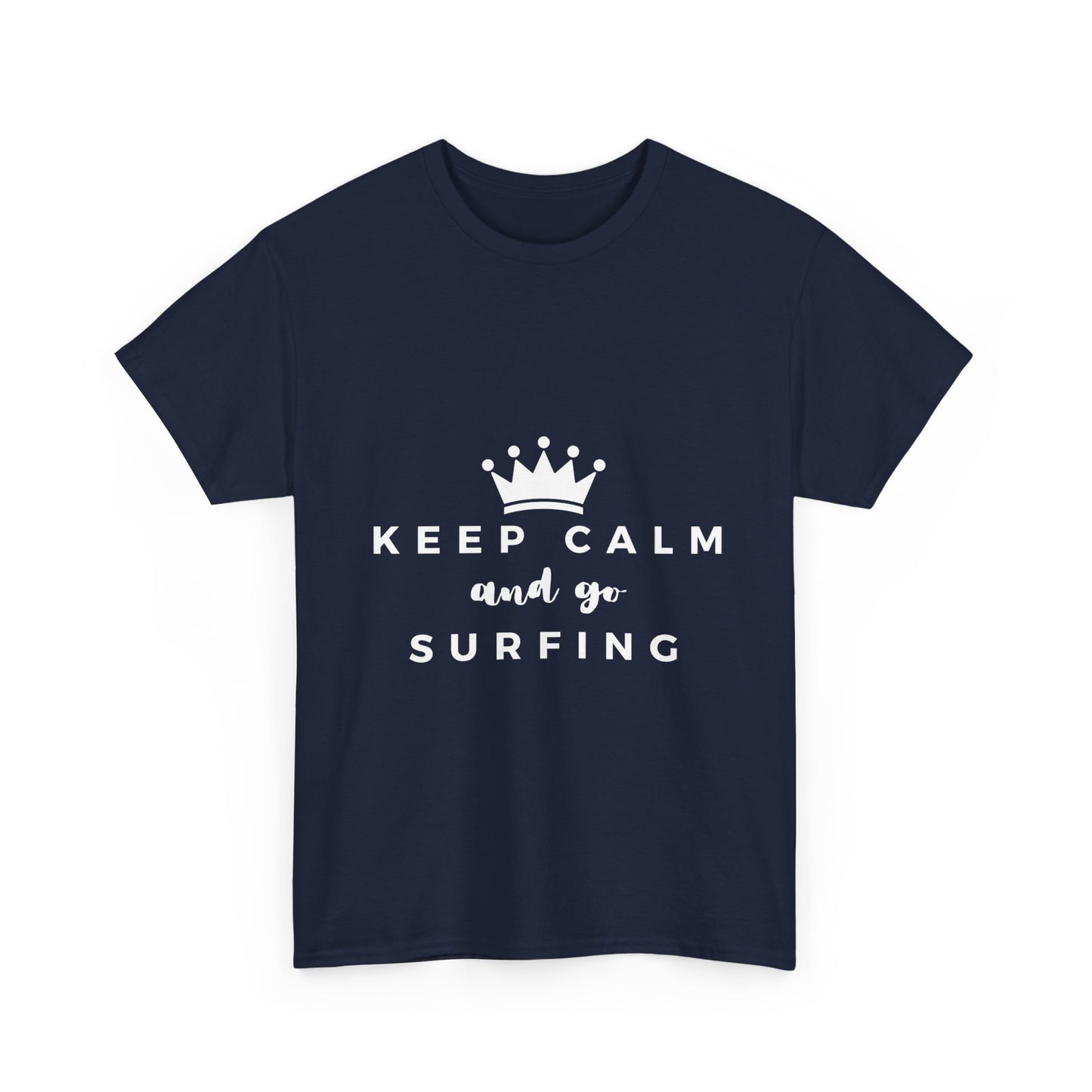 "Keep calm and go surfing" Unisex Cotton Tee