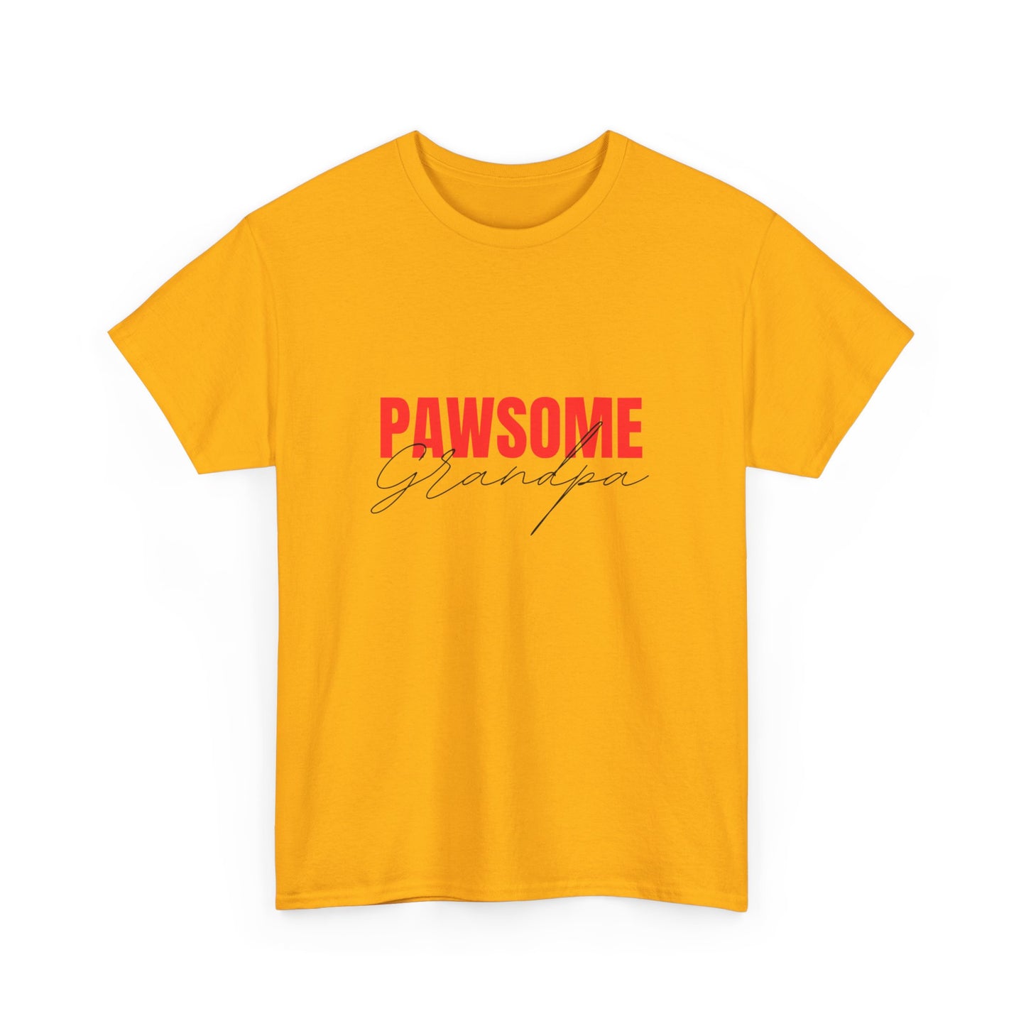 "Pawsome grandpa" Unisex Cotton Tee