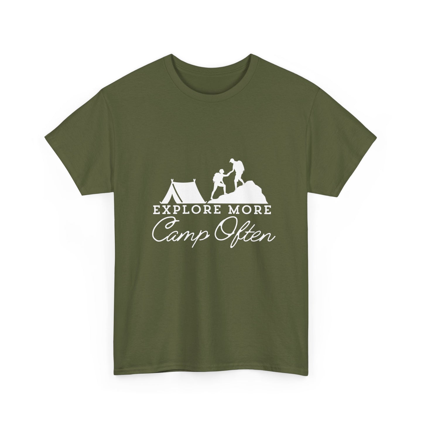 "Explore More, Camp Often" Unisex Cotton Tee