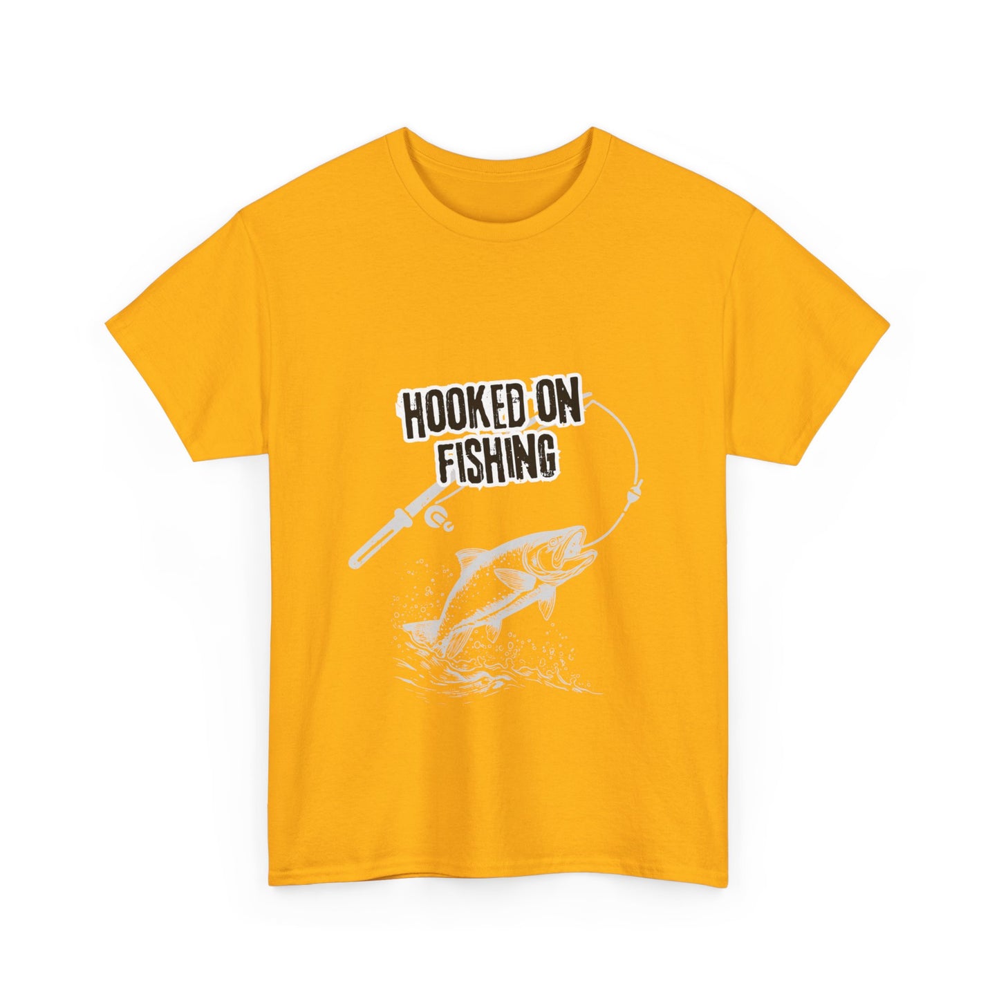 "Hooked on fishing" Unisex Cotton Tee