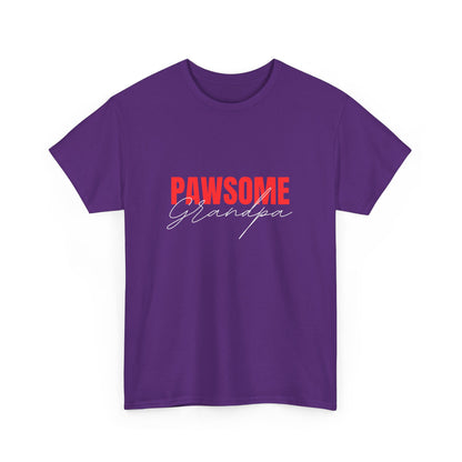 "Pawsome grandpa" Unisex Cotton Tee