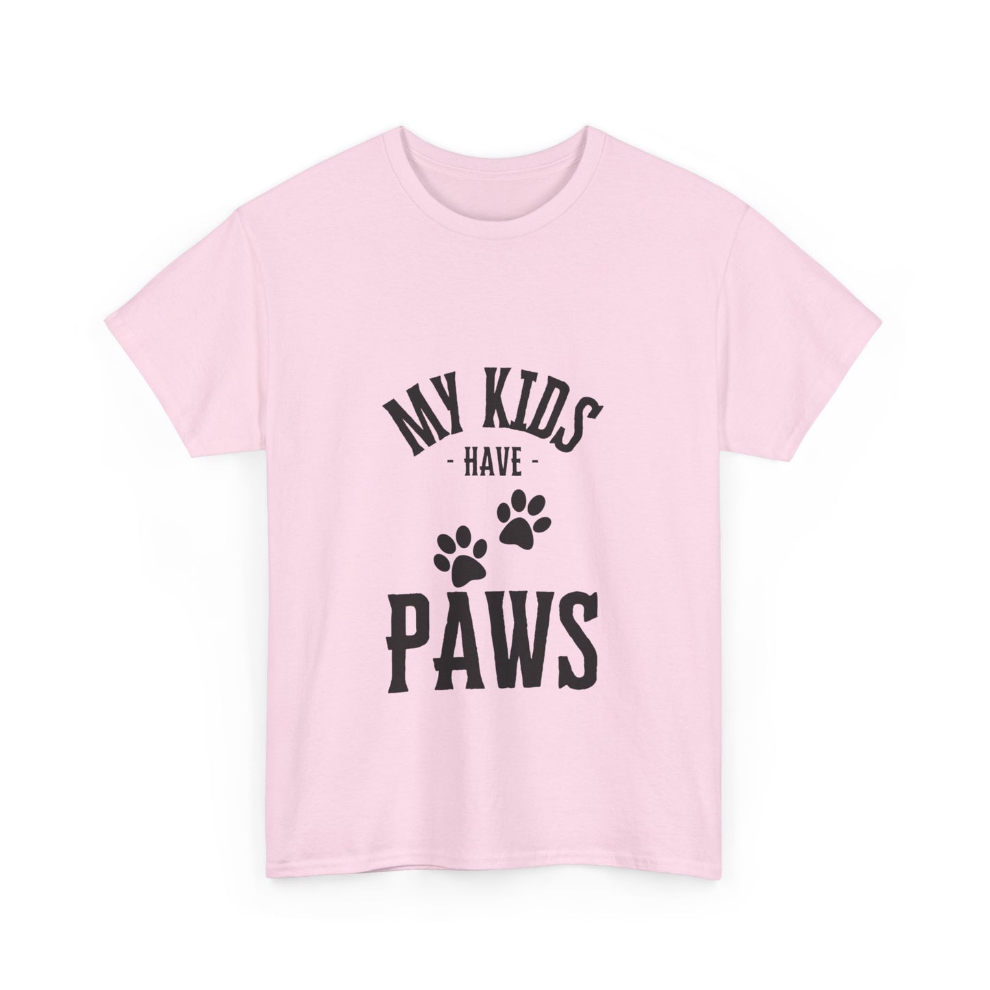 "My kids have paws" Unisex Cotton Tee