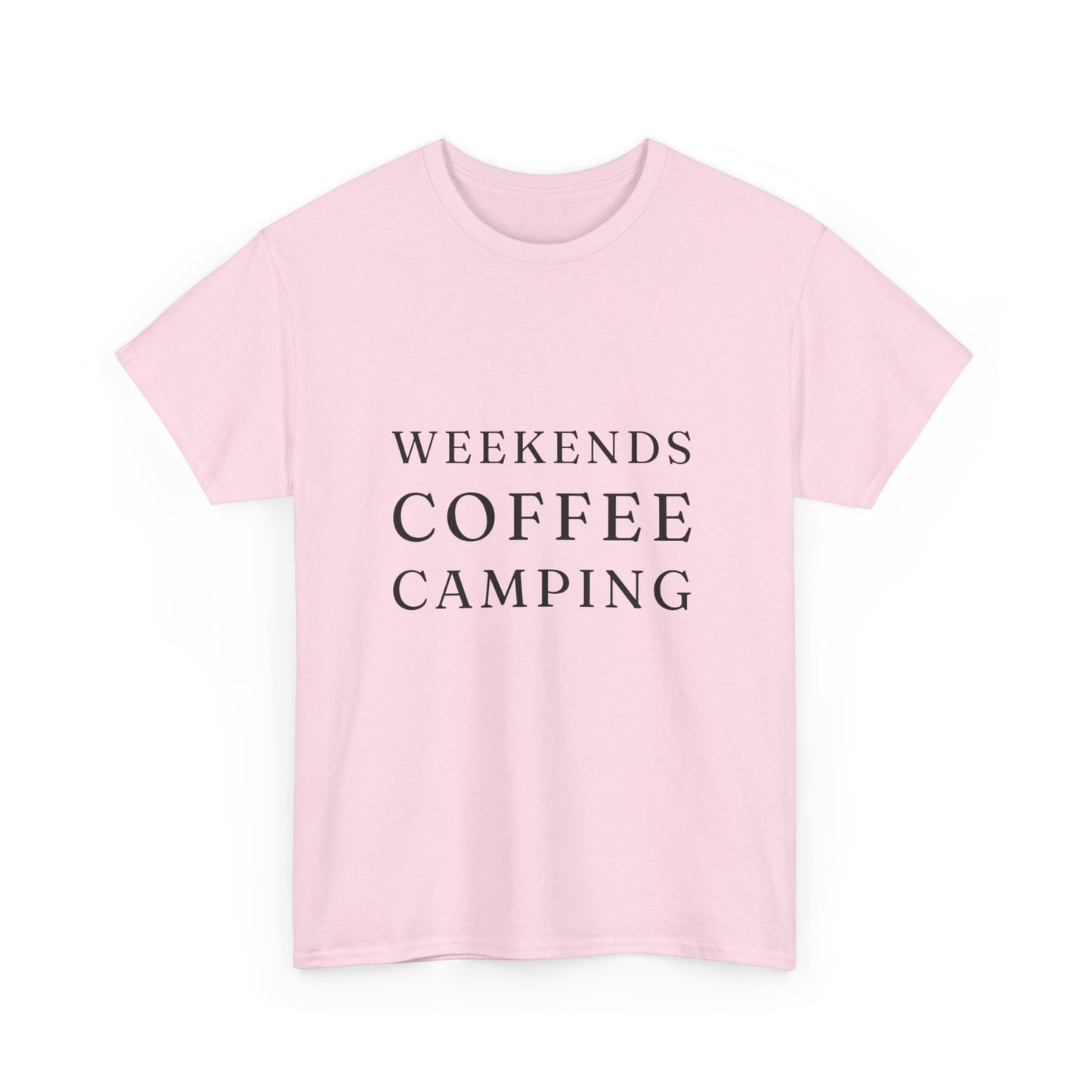 "Weekends coffee camping" Unisex Cotton Tee