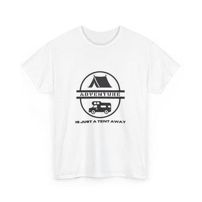 "Adventure is Just a Tent Away" Unisex Cotton Tee