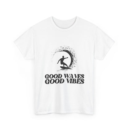 "Good waves good vibes" Unisex Cotton Tee