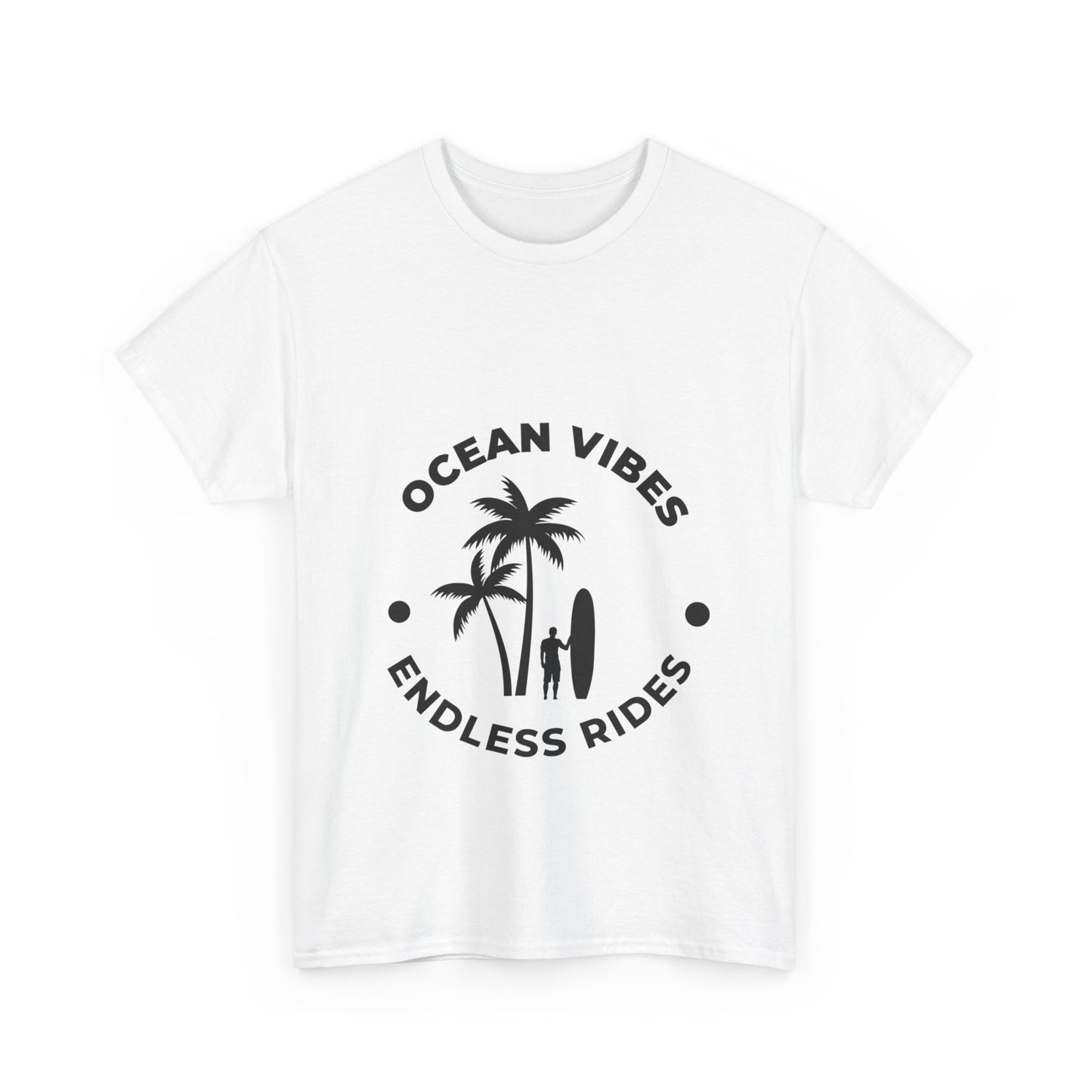 "Ocean vibes, endless rides" Unisex Cotton Tee