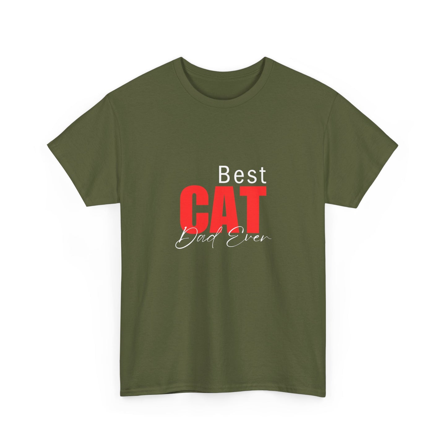 "Best cat dad ever" Unisex Cotton Tee