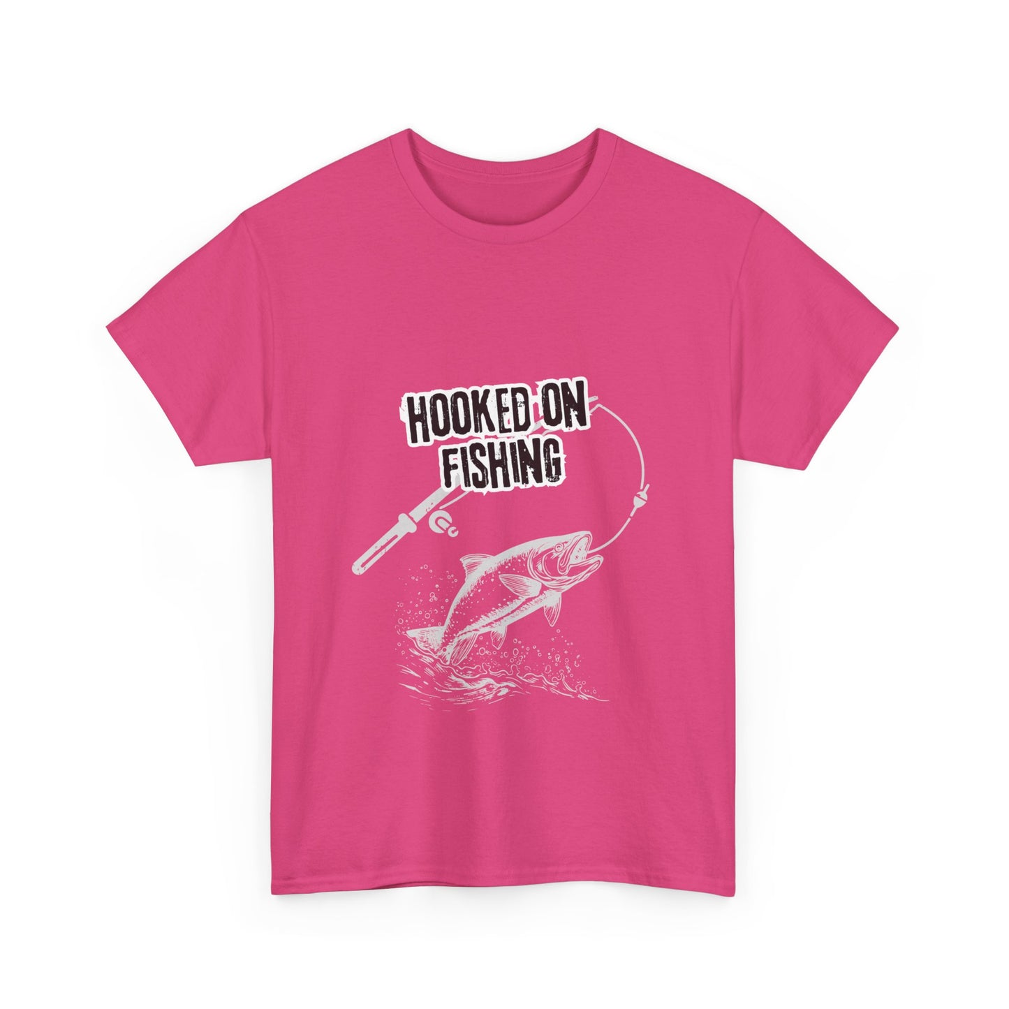 "Hooked on fishing" Unisex Cotton Tee