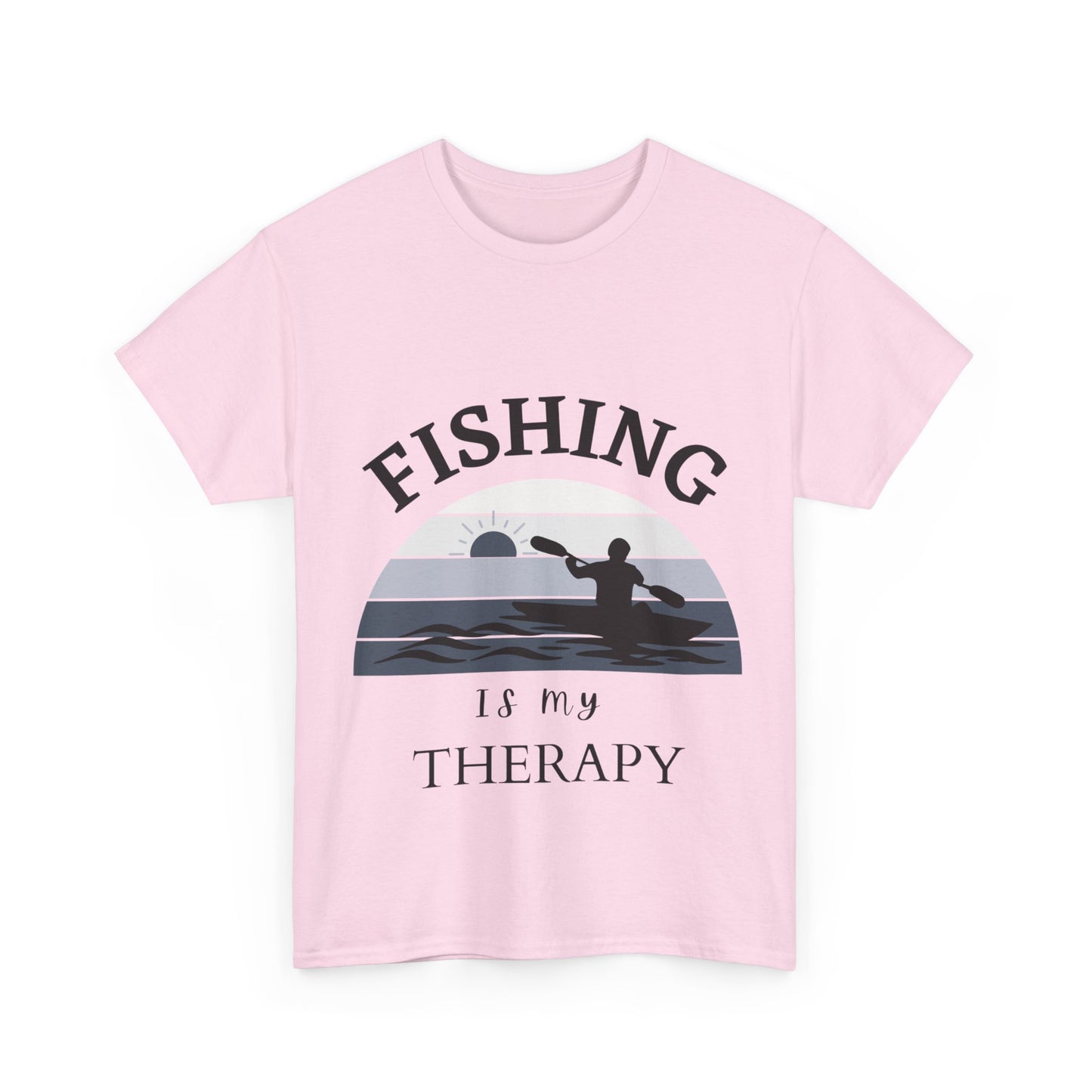 "Fishing is my therapy" Unisex Cotton Tee