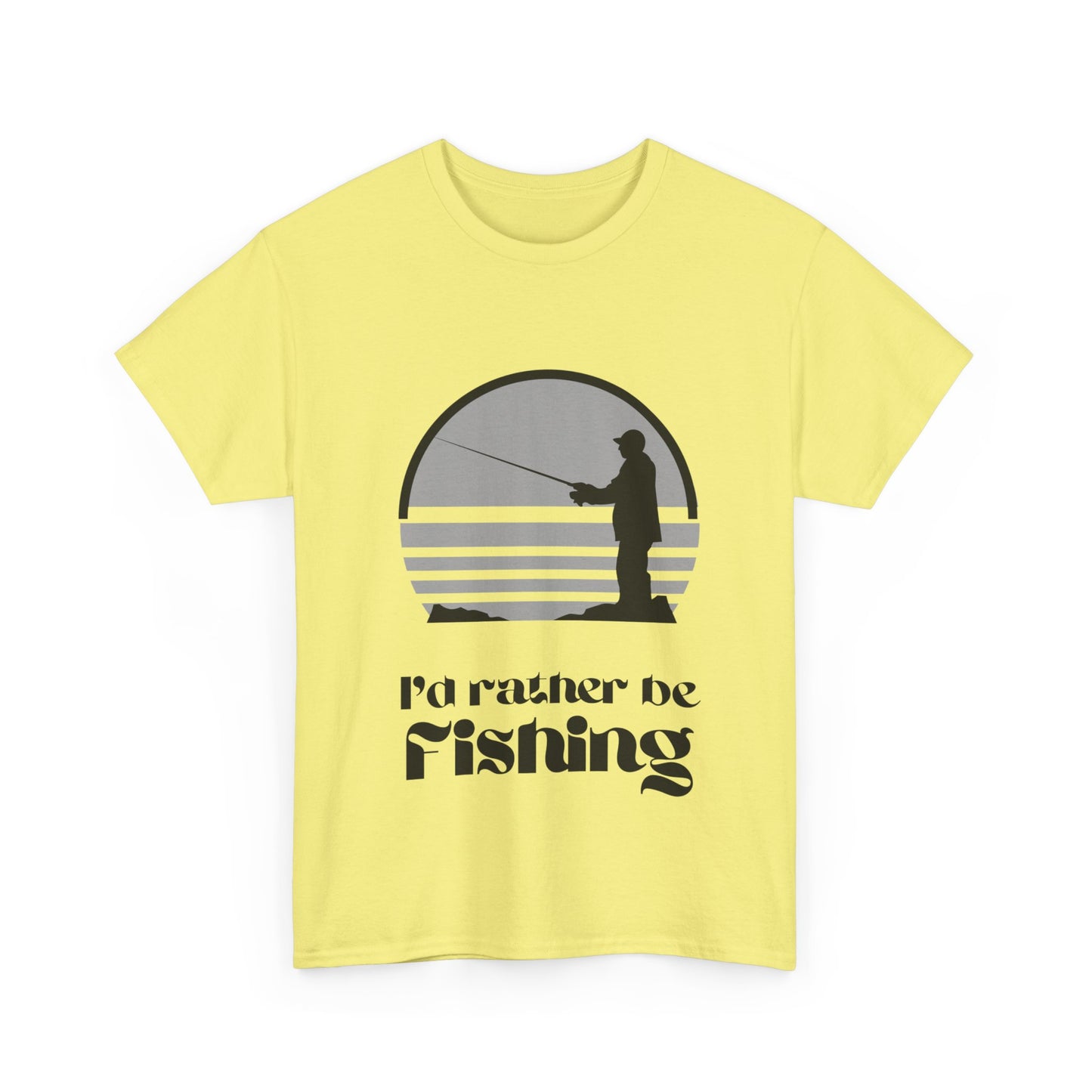 "I'd rather be fishing" Unisex Cotton Tee