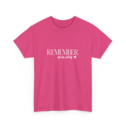 "Remember your why" Unisex Cotton Tee