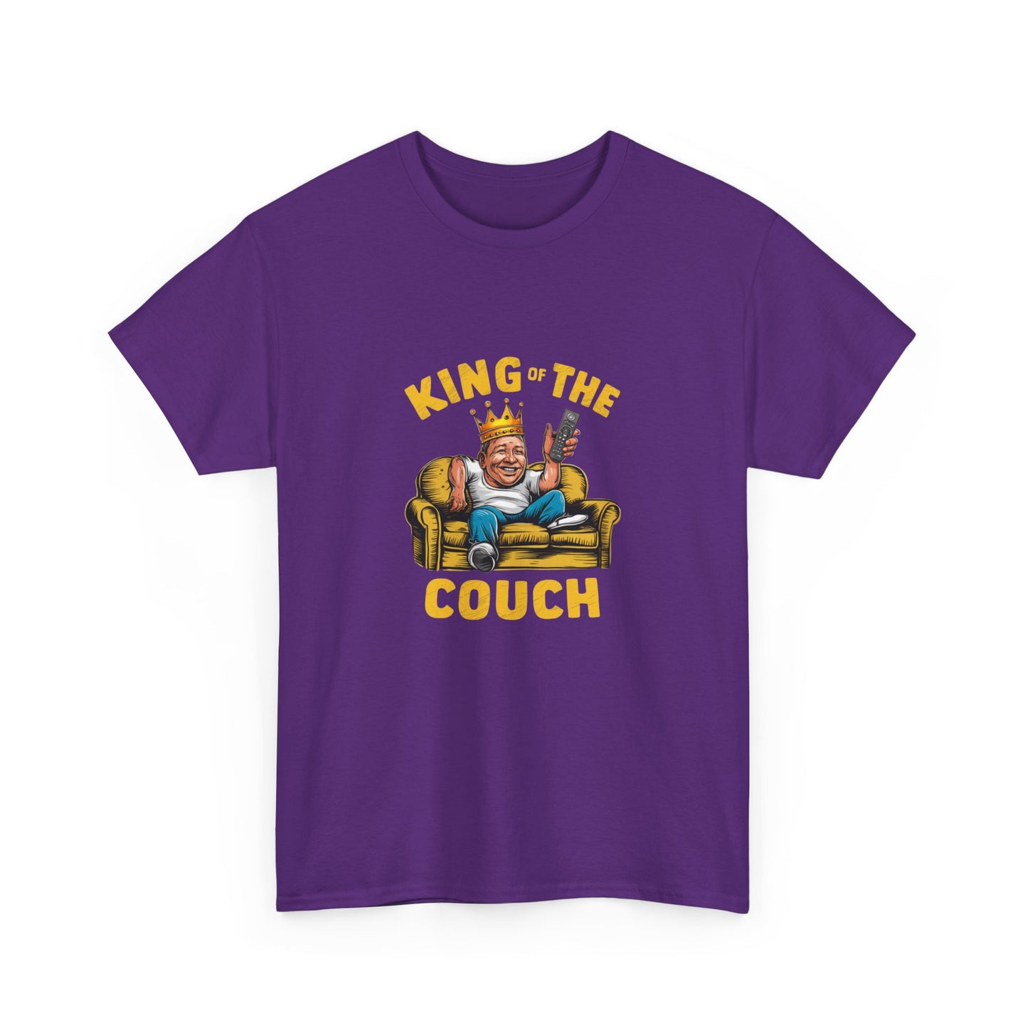 "King of the couch" Unisex Cotton Tee