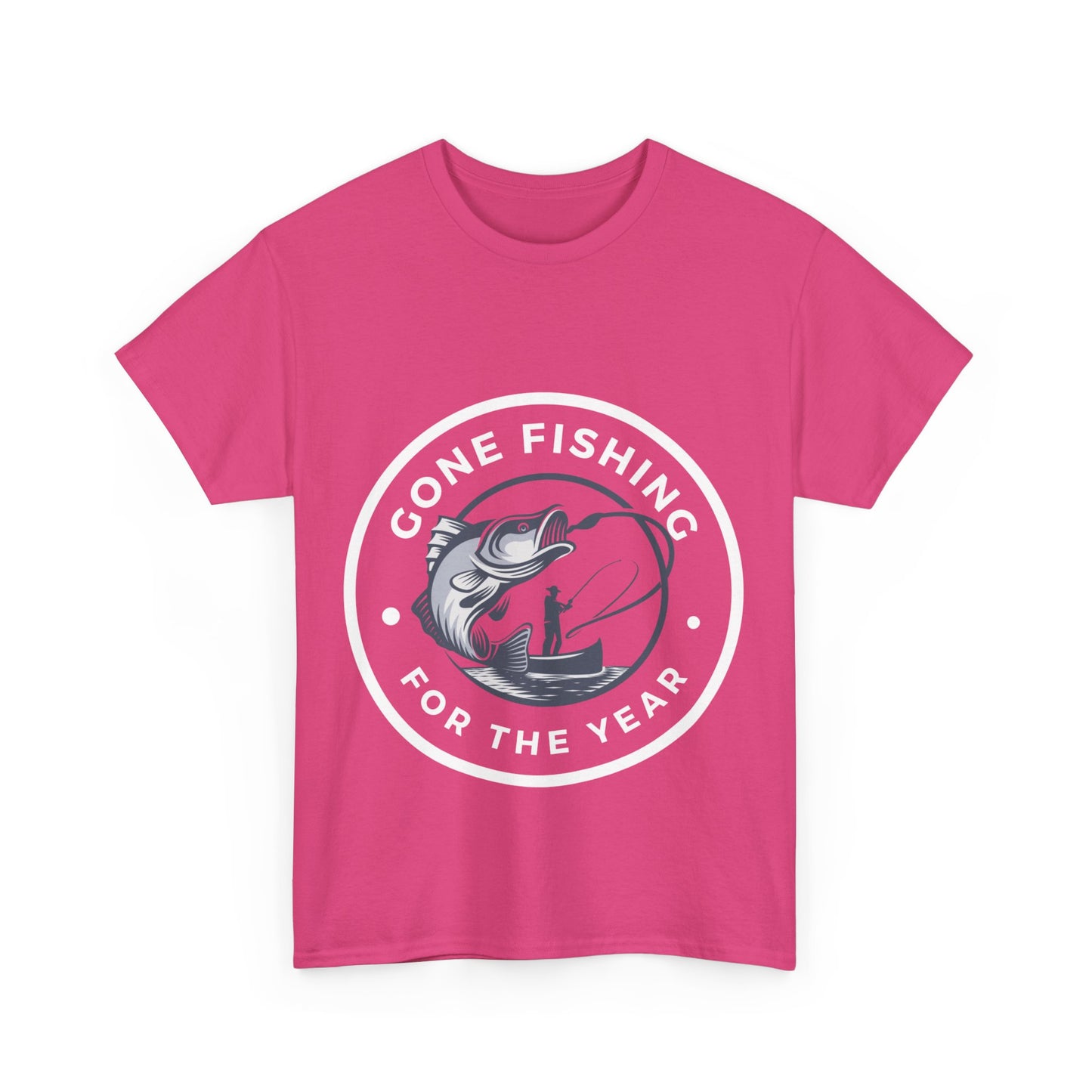 "Gone fishing for the year" Unisex Cotton Tee