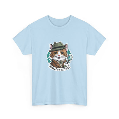 "Purrlock Holmes" Unisex Cotton Tee