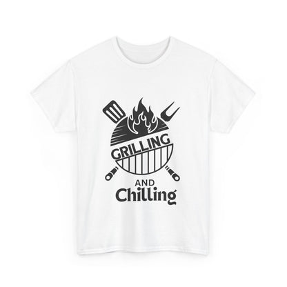 "Grilling and chilling" Unisex Cotton Tee