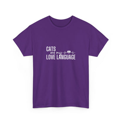 "Cats  are my love language" Unisex Cotton Tee