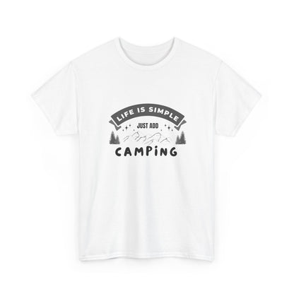 "Life is Simple, Just Add Camping" Unisex Cotton Tee