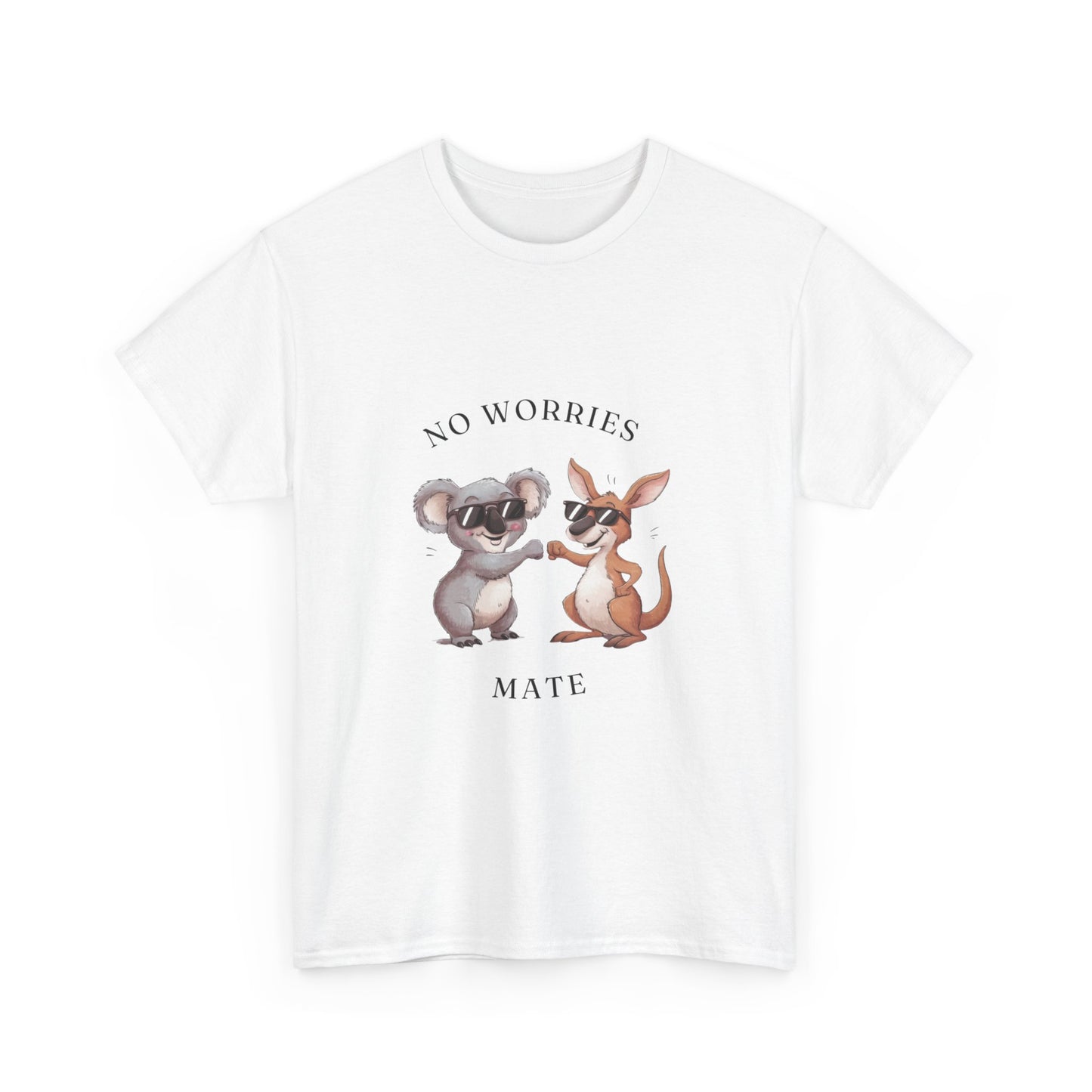 "No worries mate" Unisex Cotton Tee