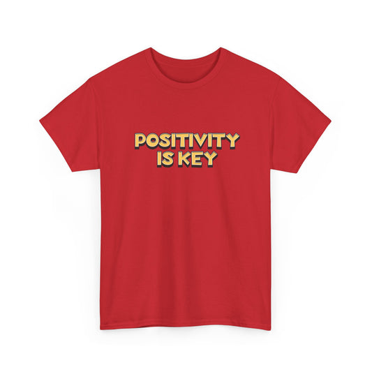 "Positivity is key" Unisex Cotton Tee