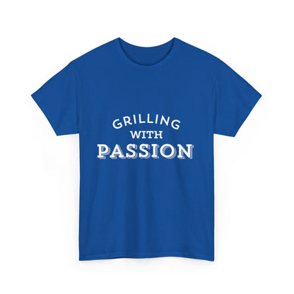 "Grilling with passion." Unisex Cotton Tee