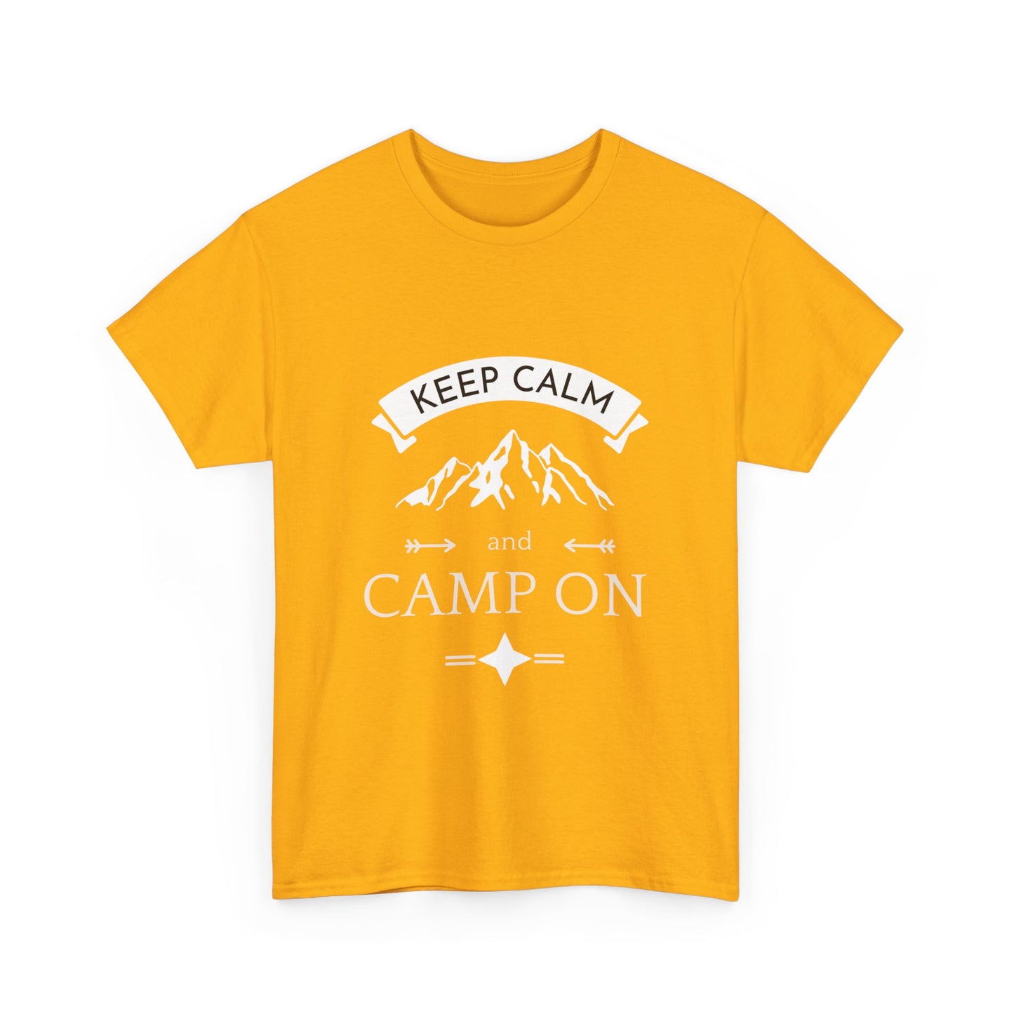 "Keep calm and camp on" Unisex Cotton Tee