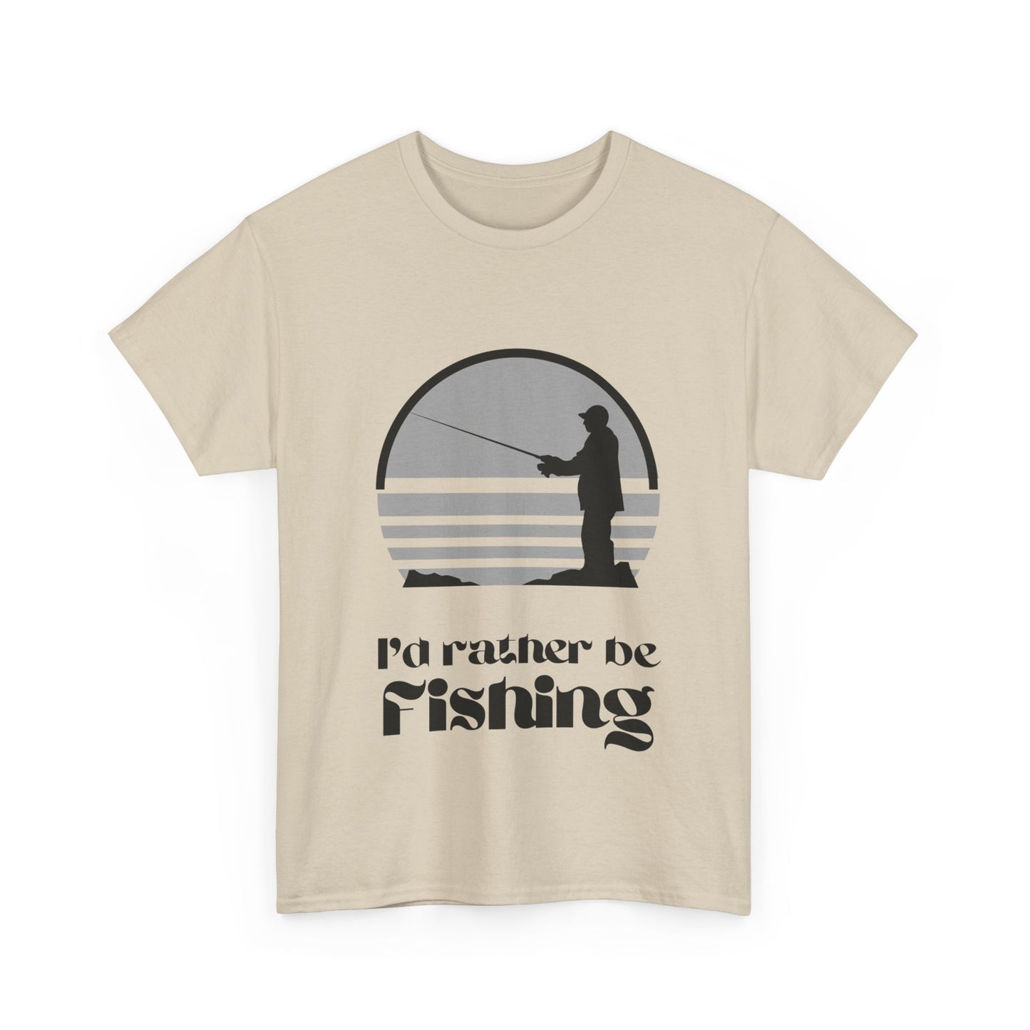 "I'd rather be fishing" Unisex Cotton Tee