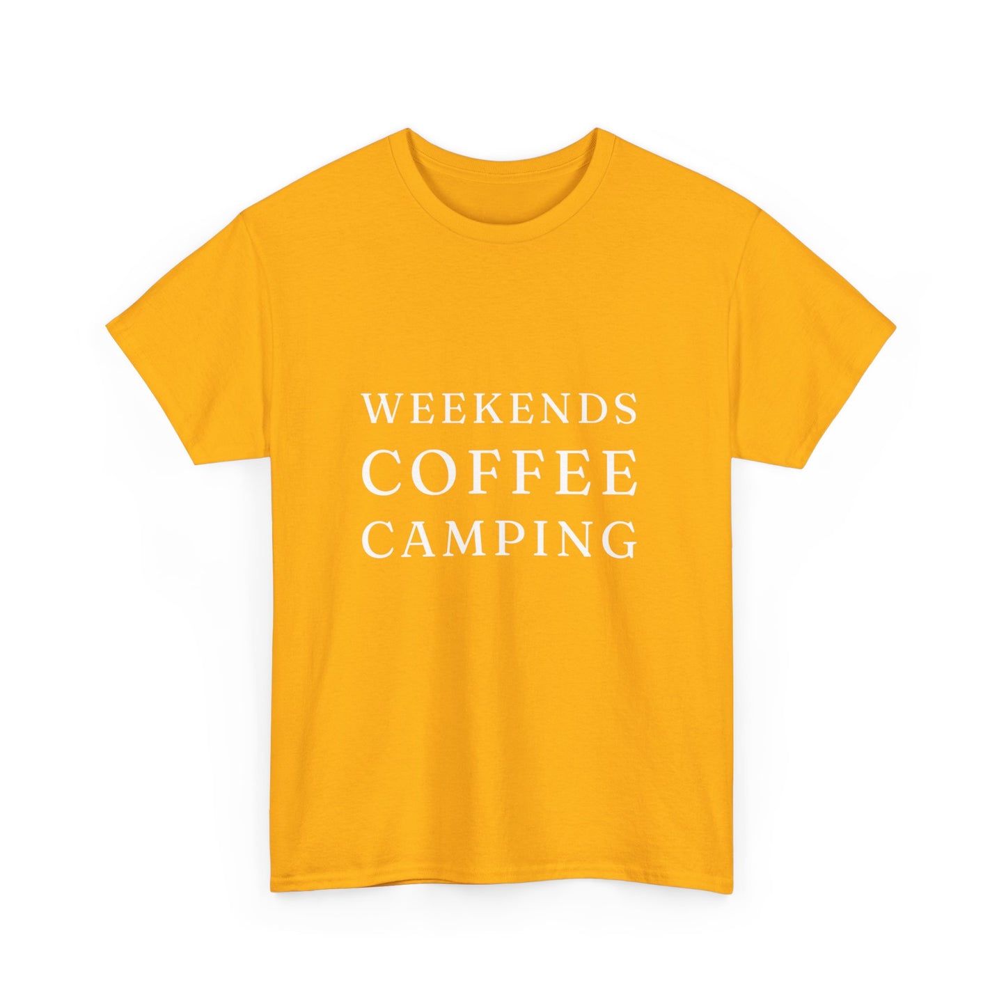 "Weekends coffee camping" Unisex Cotton Tee