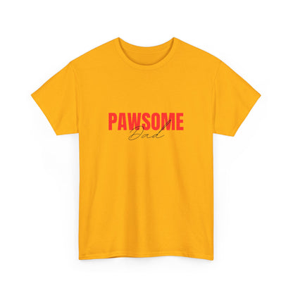 "Pawsome dad" Unisex Cotton Tee