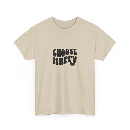 "Choose happy" Unisex Cotton Tee